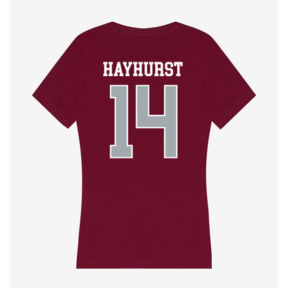WSU - NCAA Women's Volleyball : Kate Hayhurst - Women's V-Neck T-Shirt-1
