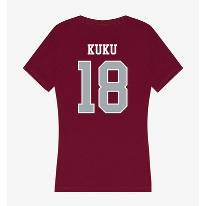 WSU - NCAA Football : David Kuku - Women's V-Neck T-Shirt-1