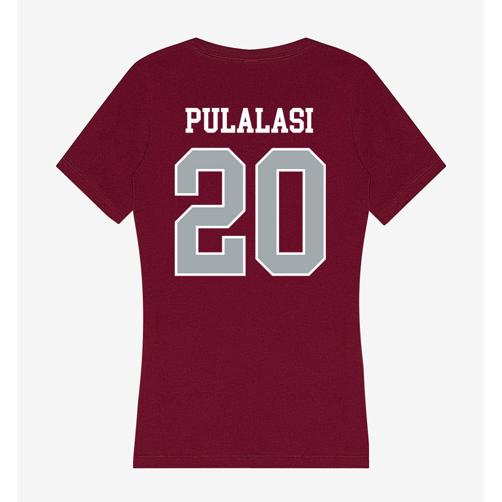 WSU - NCAA Football : Leo Pulalasi - Women's V-Neck T-Shirt-1