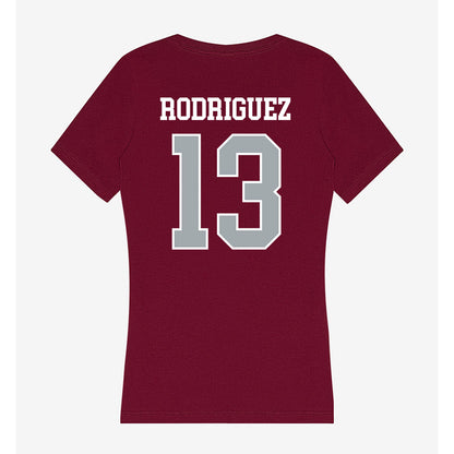 WSU - NCAA Men's Basketball : Adria Rodriguez - Women's V-Neck T-Shirt-1