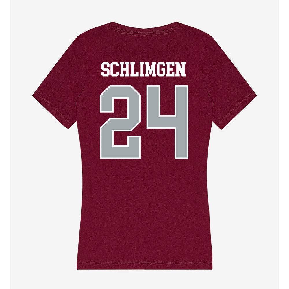 WSU - NCAA Football : Sullivan Schlimgen - Women's V-Neck T-Shirt-1
