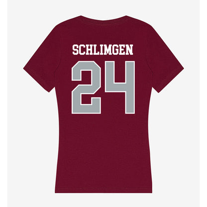 WSU - NCAA Football : Sullivan Schlimgen - Women's V-Neck T-Shirt-1