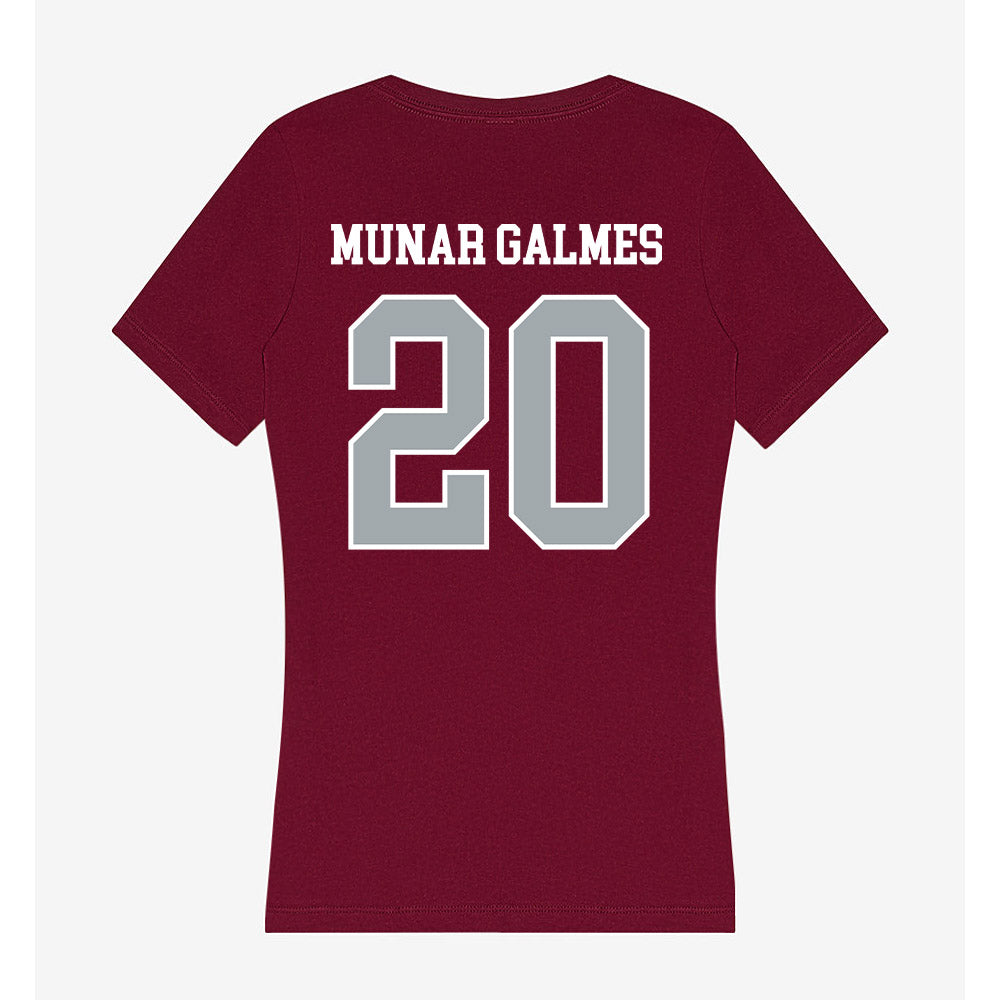 WSU - NCAA Women's Volleyball : Tinons Munar Galmes - Women's V-Neck T-Shirt-1