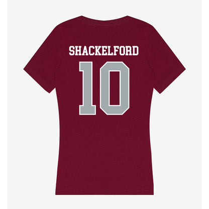 WSU - NCAA Women's Soccer : Audrey Shackelford - Women's V-Neck T-Shirt-1