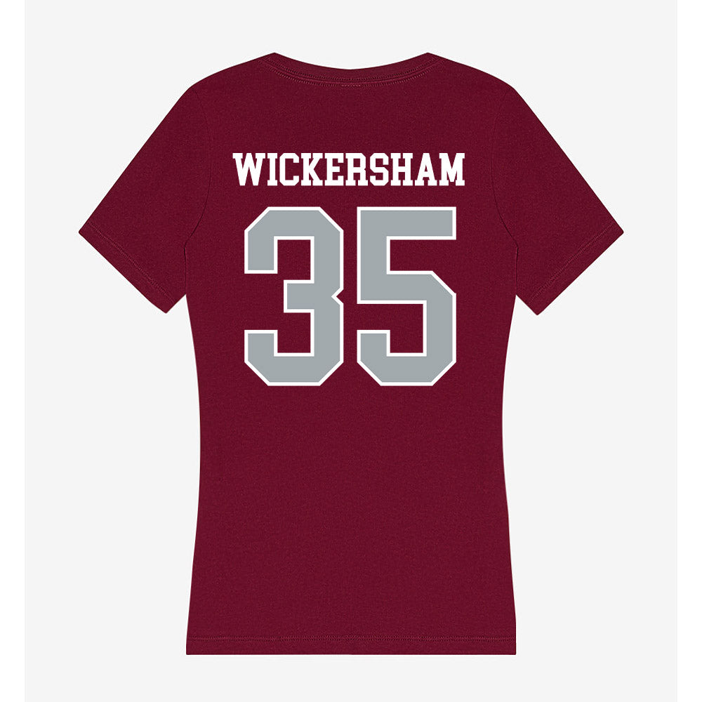 WSU - NCAA Baseball : Kaden Wickersham - Women's V-Neck T-Shirt-1