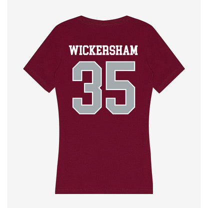 WSU - NCAA Baseball : Kaden Wickersham - Women's V-Neck T-Shirt-1