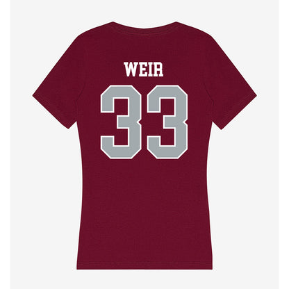 WSU - NCAA Football : Cameron Weir - Women's V-Neck T-Shirt-1