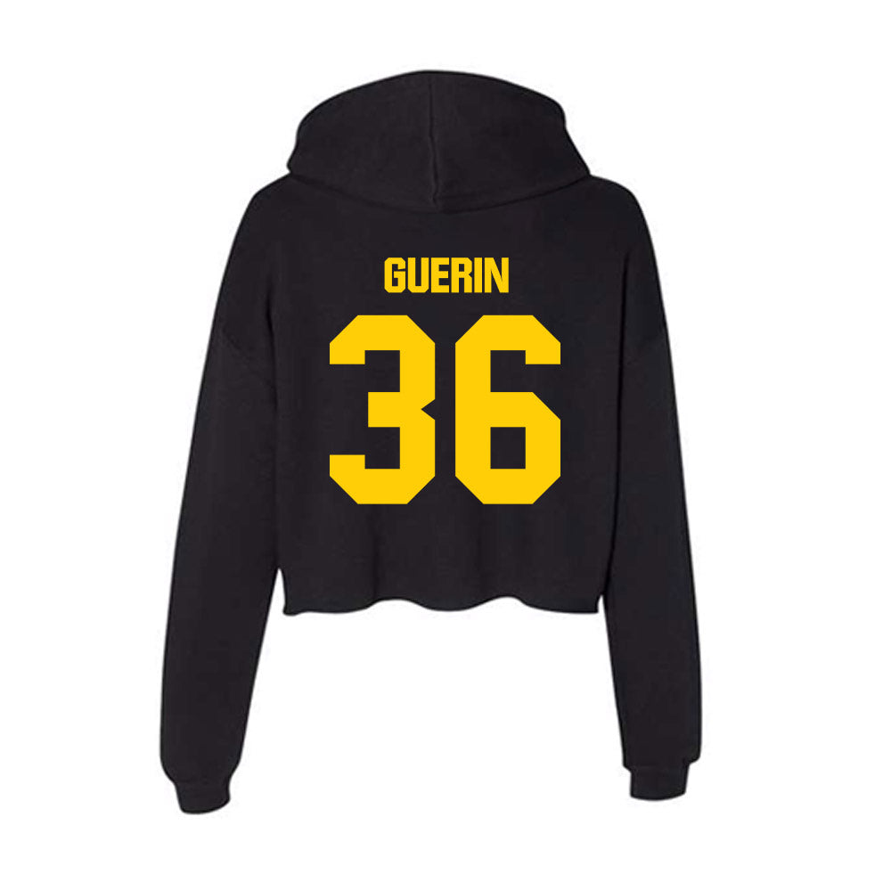 Iowa - NCAA Baseball : Tyler Guerin - Women's Crop Fleece Hoodie-1