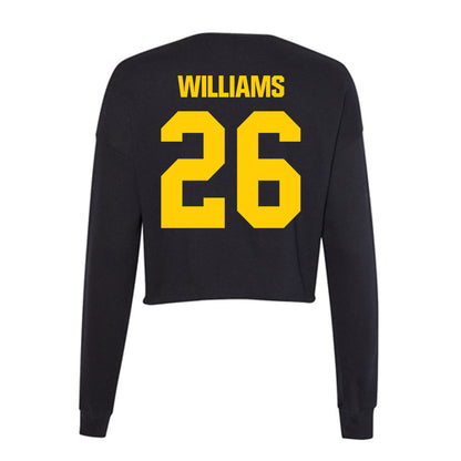 Iowa - NCAA Football : Xavier Williams - Women's Cropped Crew Fleece-1