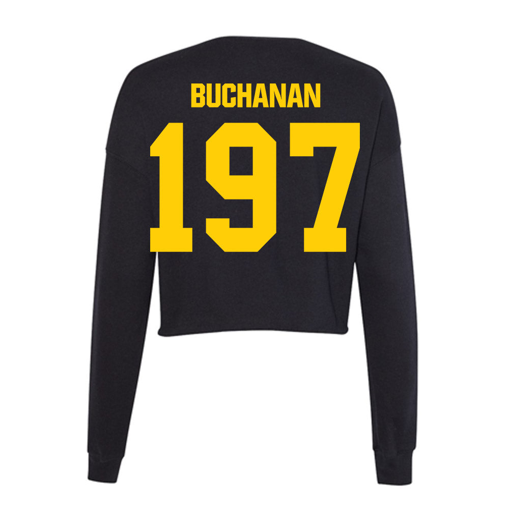 Iowa - NCAA Wrestling : Stephen Buchanan - Women's Cropped Crew Fleece-1