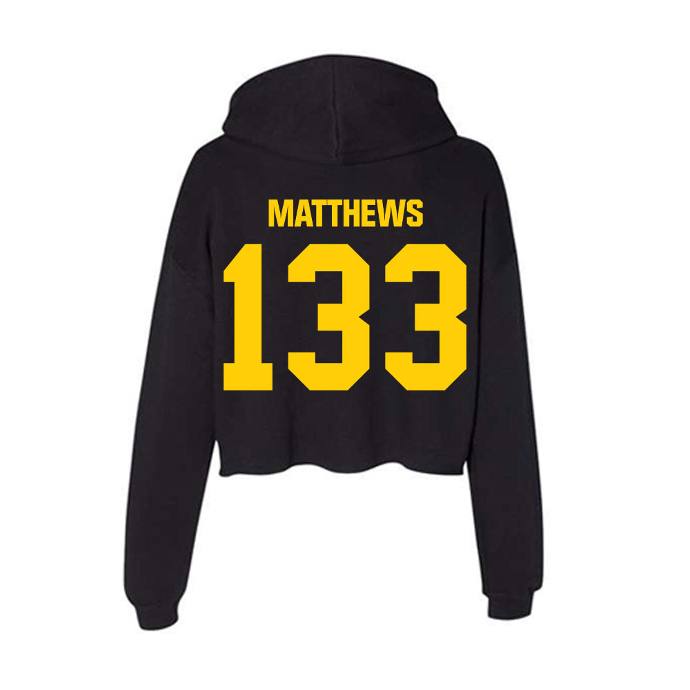 Iowa - NCAA Wrestling : Charles Matthews - Women's Crop Fleece Hoodie-1
