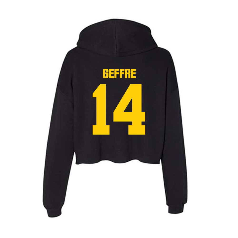 Iowa - NCAA Baseball : Carter Geffre - Women's Crop Fleece Hoodie-1