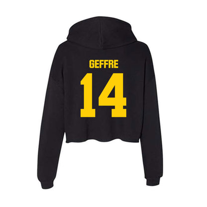 Iowa - NCAA Baseball : Carter Geffre - Women's Crop Fleece Hoodie-1