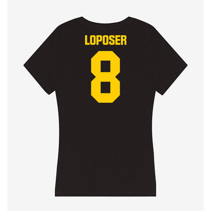 Iowa - NCAA Women's Soccer : Price Loposer - Women's V-Neck T-Shirt-1