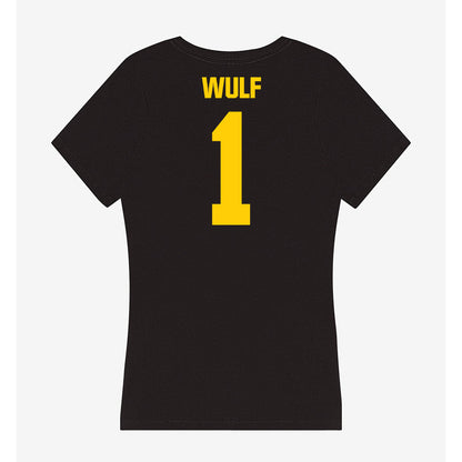 Iowa - NCAA Baseball : Caleb Wulf - Women's V-Neck T-Shirt-1