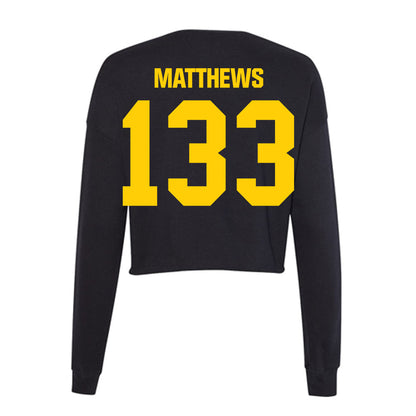 Iowa - NCAA Wrestling : Charles Matthews - Women's Cropped Crew Fleece-1
