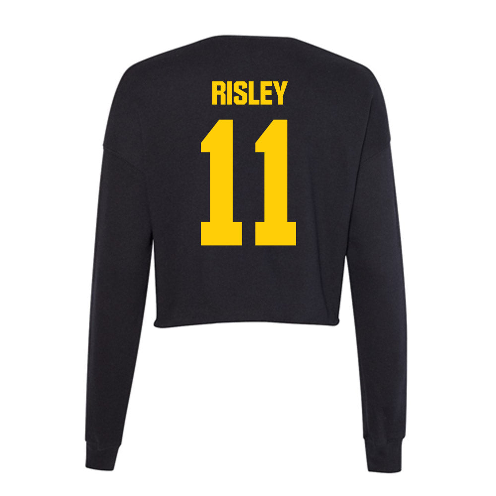 Iowa - NCAA Baseball : Miles Risley - Women's Cropped Crew Fleece-1