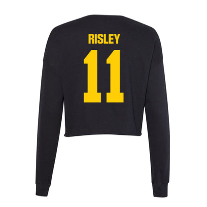 Iowa - NCAA Baseball : Miles Risley - Women's Cropped Crew Fleece-1