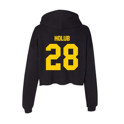 Iowa - NCAA Baseball : Andrew Holub - Women's Crop Fleece Hoodie-1