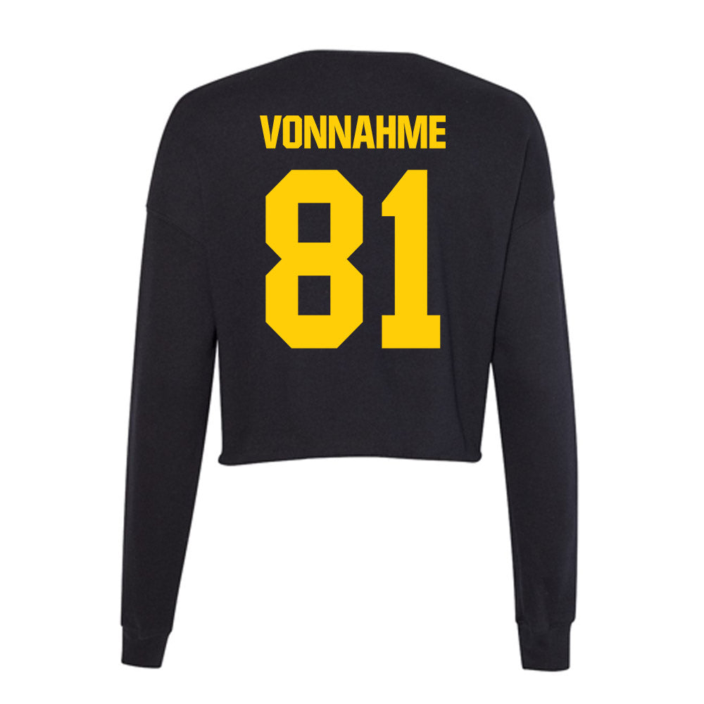 Iowa - NCAA Football : DJ Vonnahme - Women's Cropped Crew Fleece-1