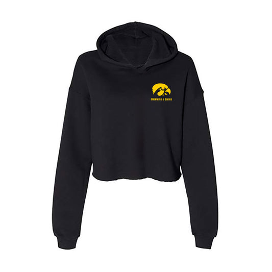 Iowa - NCAA Women's Swimming & Diving : Stephanie Avram - Women's Crop Fleece Hoodie-0