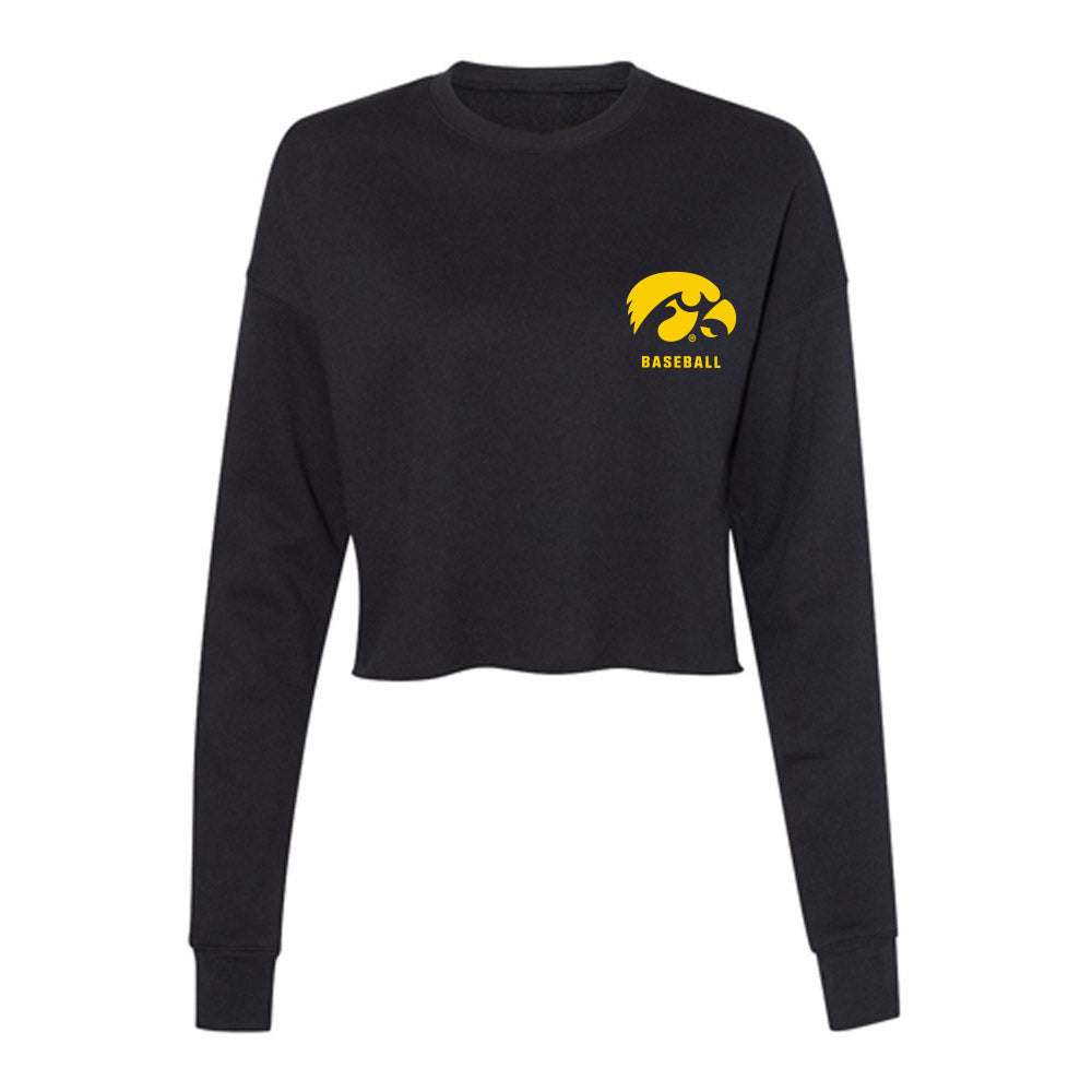 Iowa - NCAA Baseball : Mitch Wood - Women's Cropped Crew Fleece-0