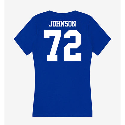 Kentucky - NCAA Football : Hayes Johnson - Women's V-Neck T-Shirt-1