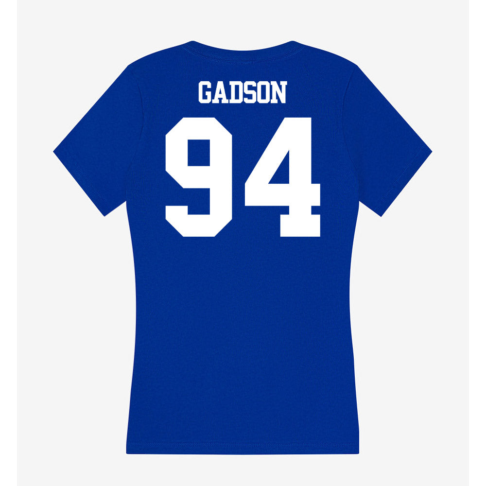 Kentucky - NCAA Football : Tavion Gadson - Women's V-Neck T-Shirt-1