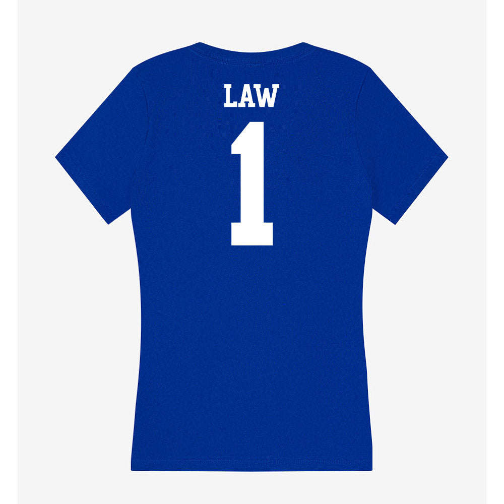 Kentucky - NCAA Football : Kendrick Law - Women's V-Neck T-Shirt-1