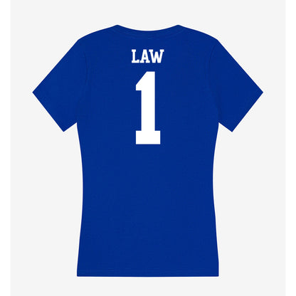 Kentucky - NCAA Football : Kendrick Law - Women's V-Neck T-Shirt-1