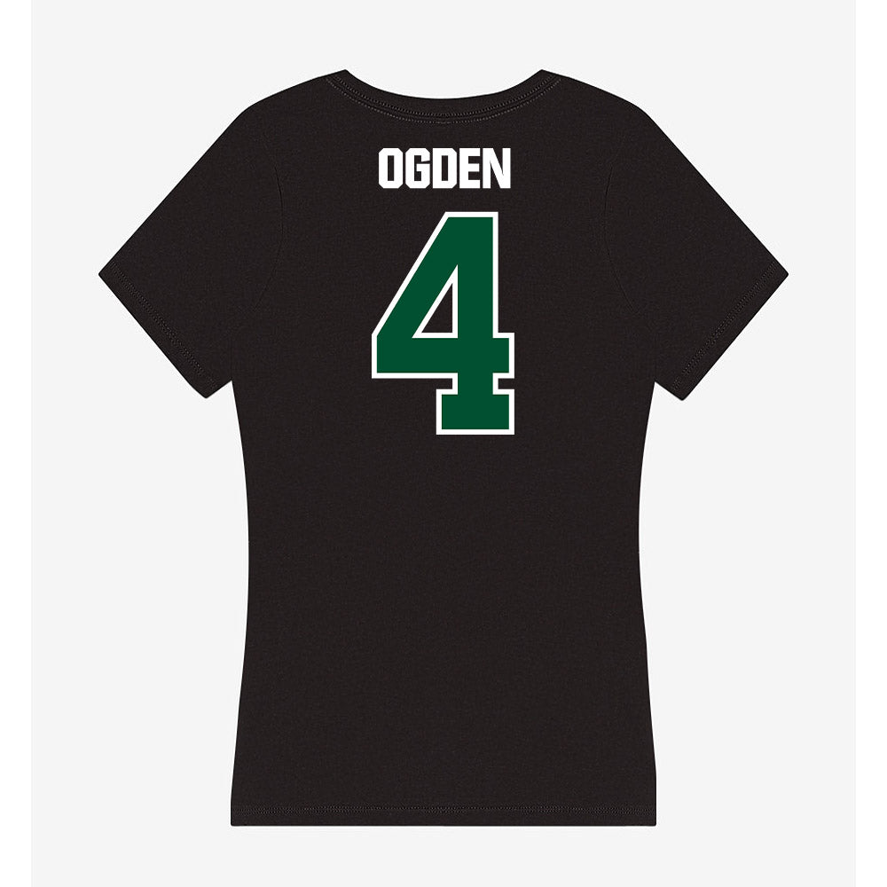 Miami - NCAA Baseball : Jake Ogden - Women's V-Neck T-Shirt-1