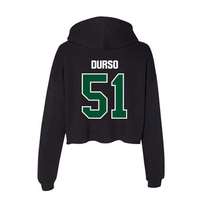 Miami - NCAA Baseball : Jack Durso - Women's Crop Fleece Hoodie-1