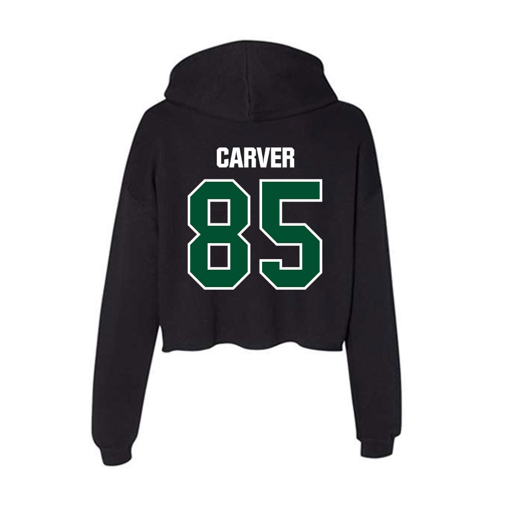 Miami - NCAA Football : Jackson Carver - Women's Crop Fleece Hoodie-1