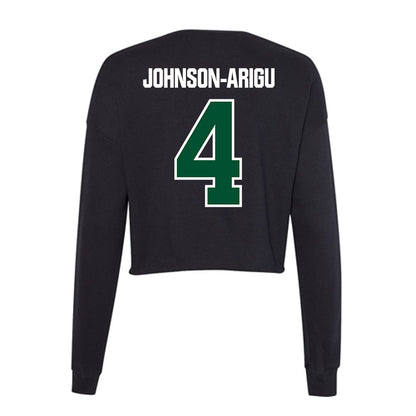 Miami - NCAA Men's Basketball : Isaiah Johnson-Arigu - Women's Cropped Crew Fleece-1