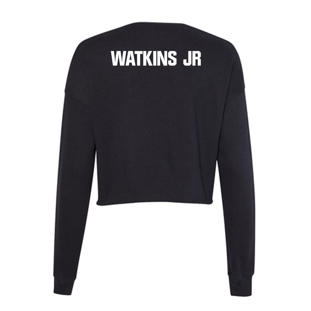 Miami - NCAA Men's Track & Field : Sean Watkins Jr - Women's Cropped Crew Fleece-1
