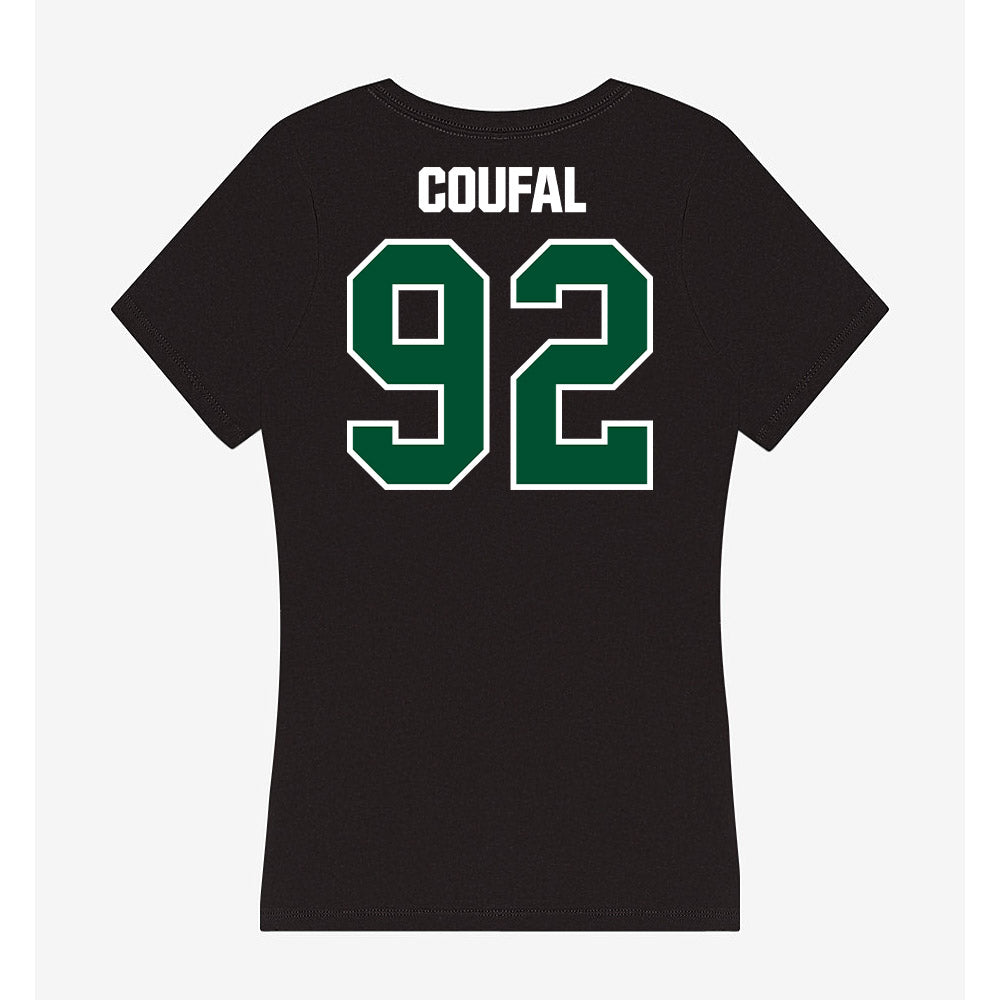 Miami - NCAA Football : Sam Coufal - Women's V-Neck T-Shirt-1