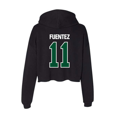 Miami - NCAA Women's Volleyball : Blair Fuentez - Women's Crop Fleece Hoodie-1