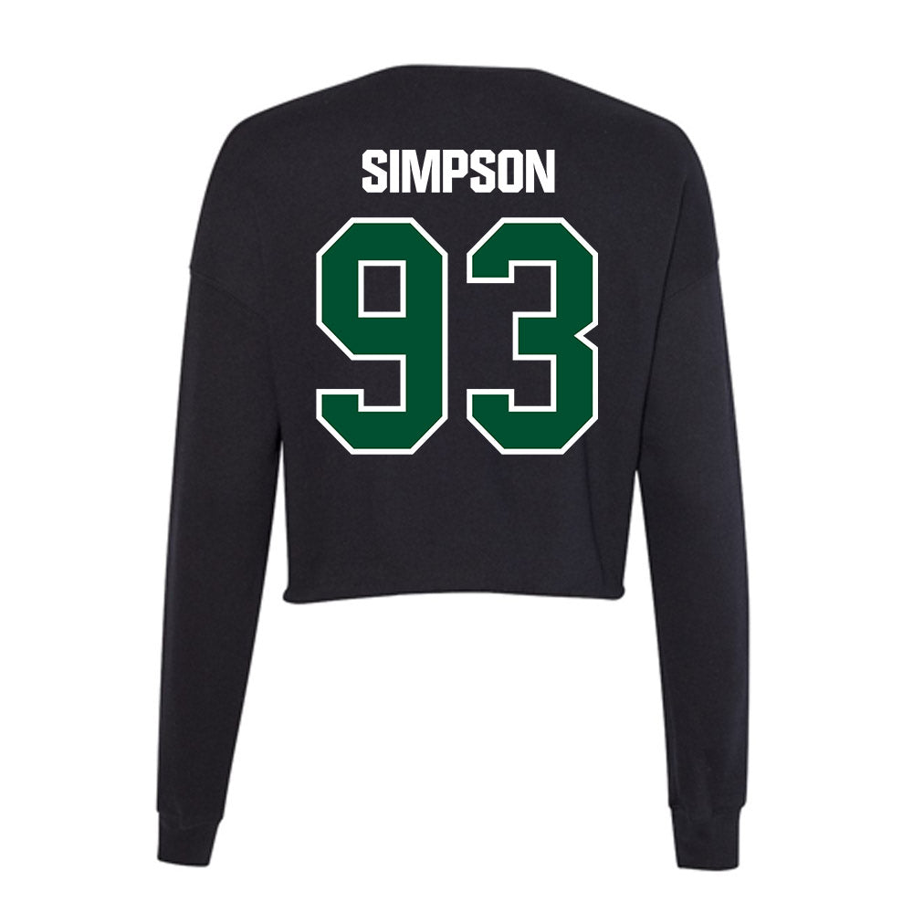 Miami - NCAA Football : Donta Simpson - Women's Cropped Crew Fleece-1