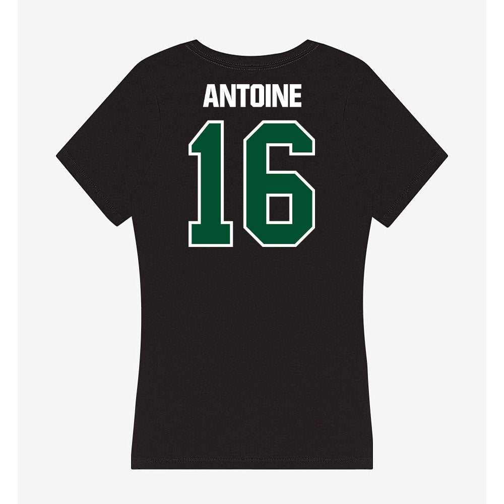 Miami - NCAA Football : Jaboree Antoine - Women's V-Neck T-Shirt-1