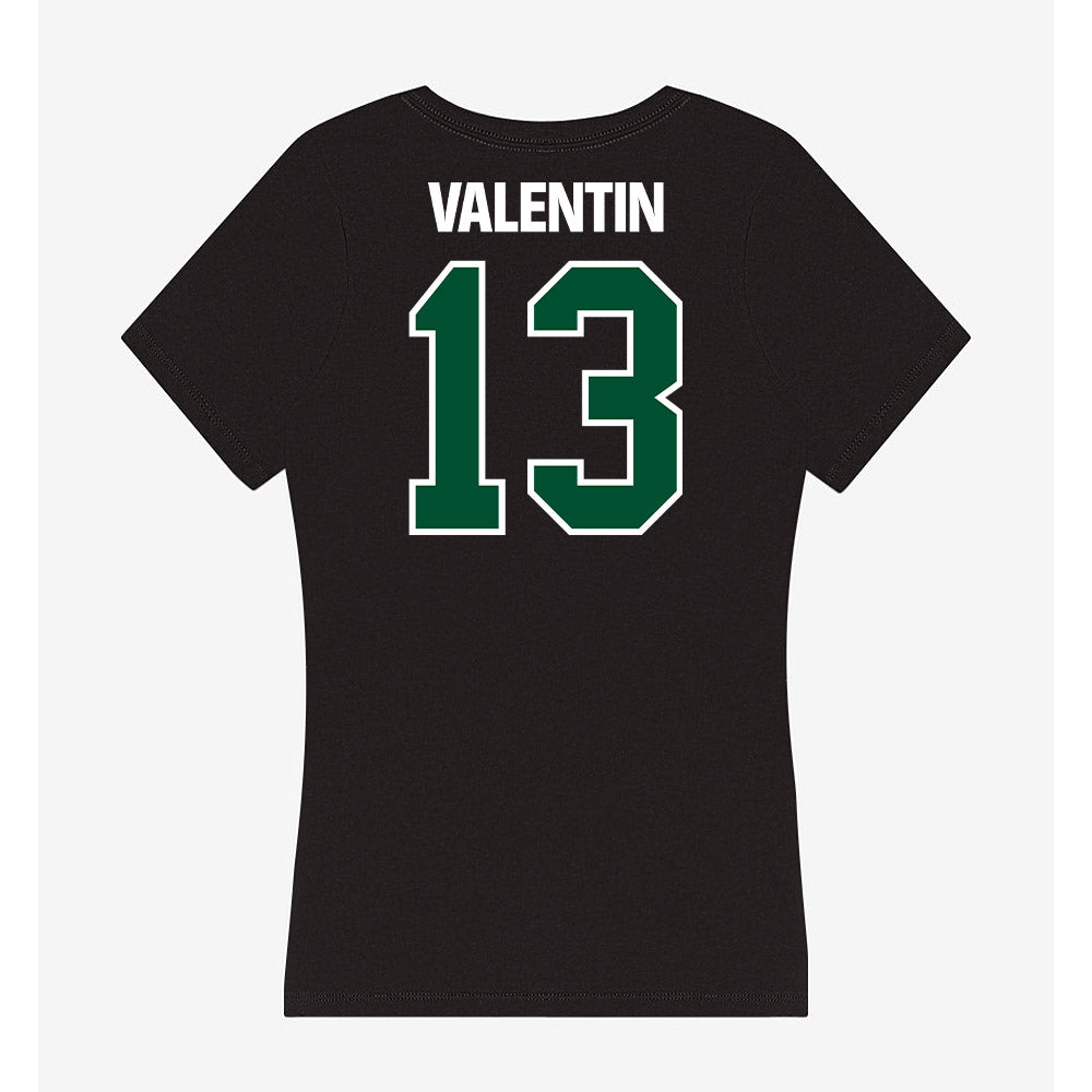 Miami - NCAA Women's Volleyball : Marla Valentin - Women's V-Neck T-Shirt-1