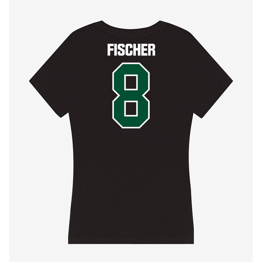 Miami - NCAA Baseball : Carson Fischer - Women's V-Neck T-Shirt-1