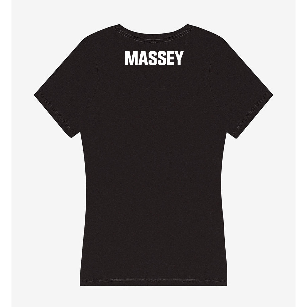 Miami - NCAA Women's Swimming & Diving : Ashlyn Massey - Women's V-Neck T-Shirt-1