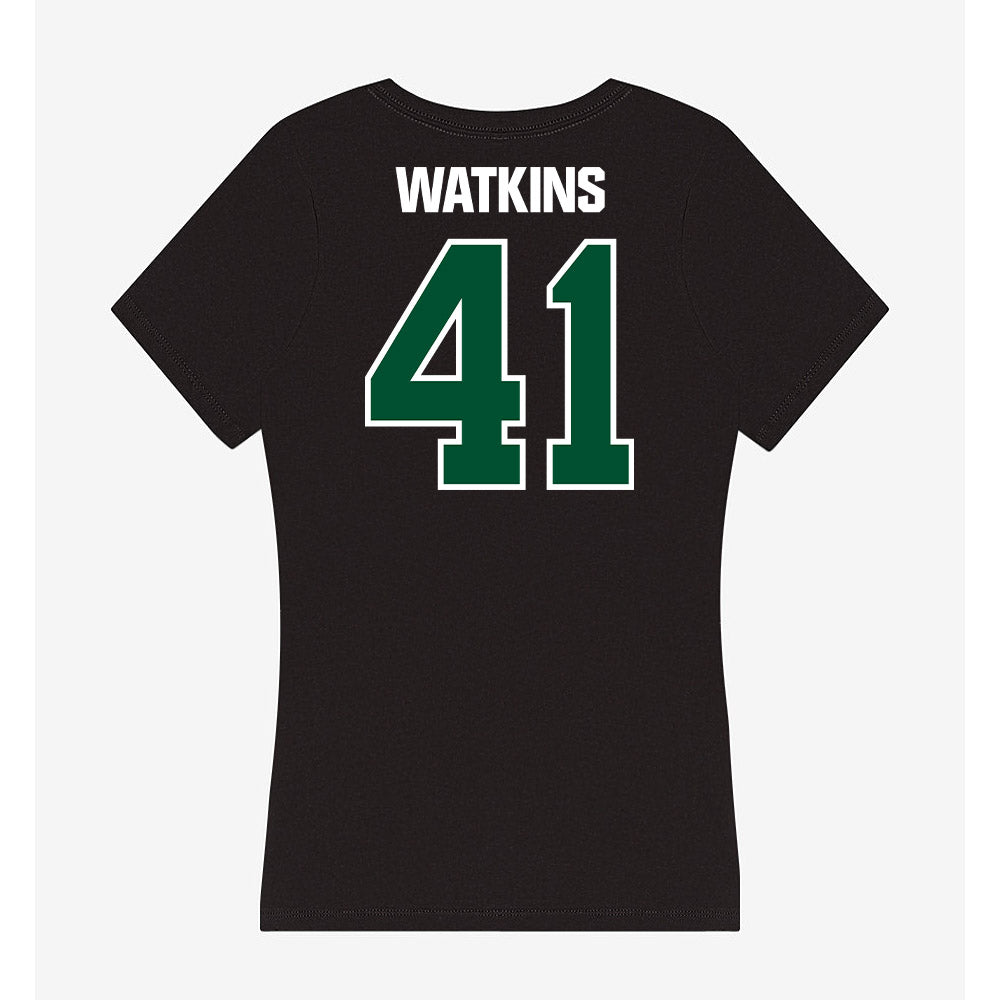 Miami - NCAA Baseball : Jailen Watkins - Women's V-Neck T-Shirt-1