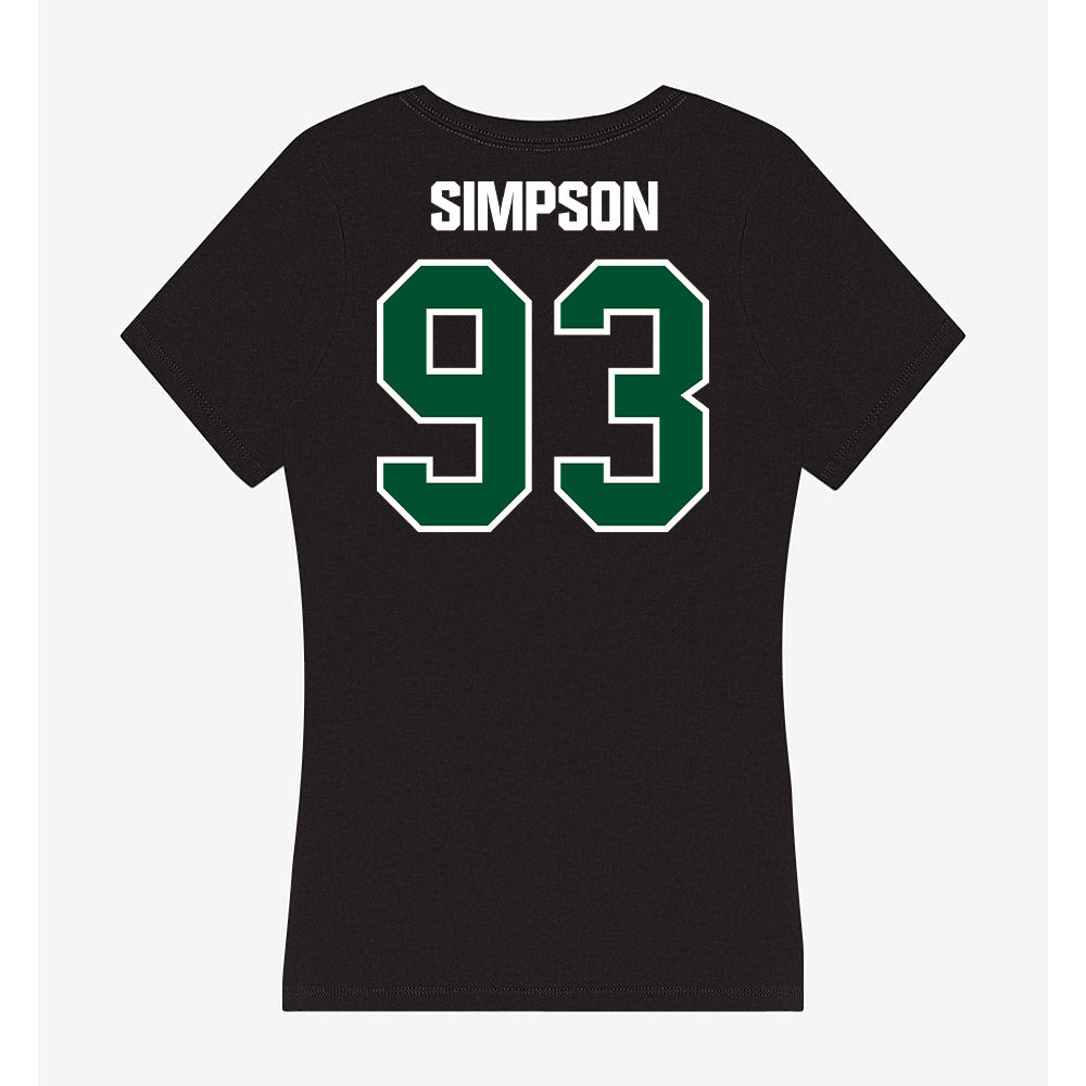 Miami - NCAA Football : Donta Simpson - Women's V-Neck T-Shirt-1