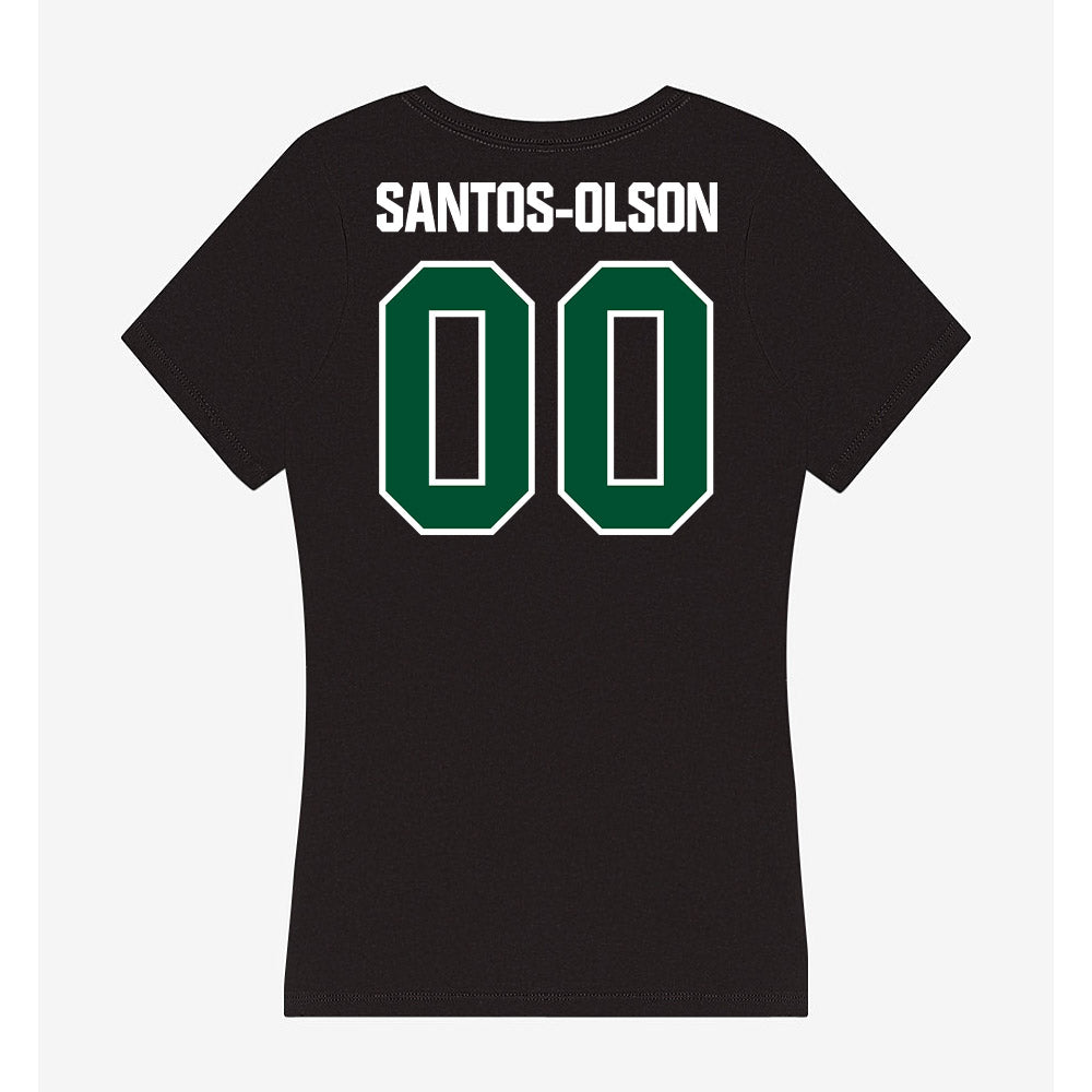 Miami - NCAA Baseball : Sebastian Santos-Olson - Women's V-Neck T-Shirt-1