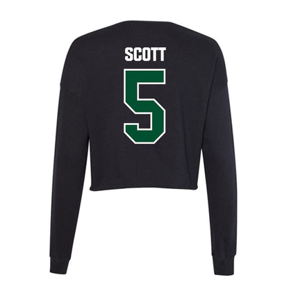 Miami - NCAA Football : Justin Scott - Women's Cropped Crew Fleece-1