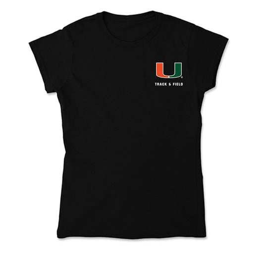 Miami - NCAA Men's Track & Field : Cason Mitchell - Soft Style Women’s T-Shirt-0