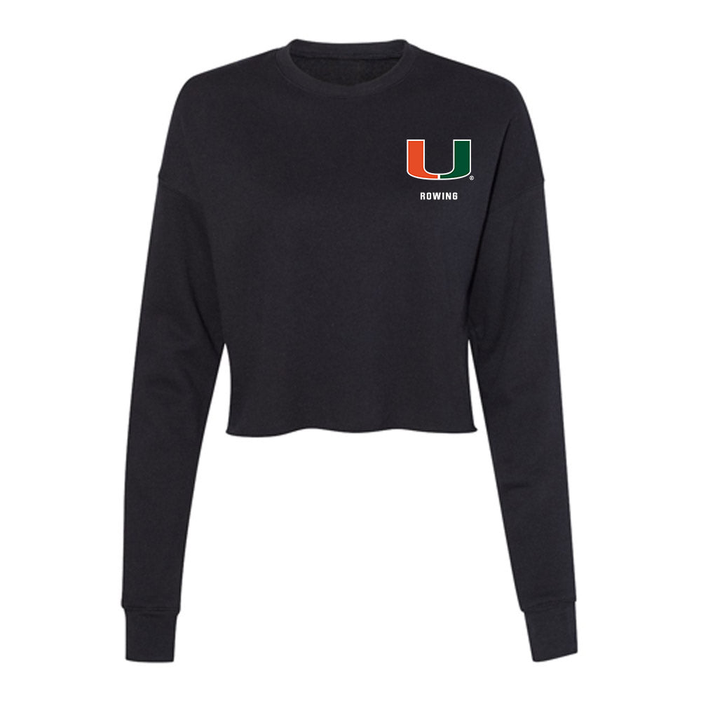 Miami - NCAA Women's Rowing : Abby Evans - Women's Cropped Crew Fleece-0