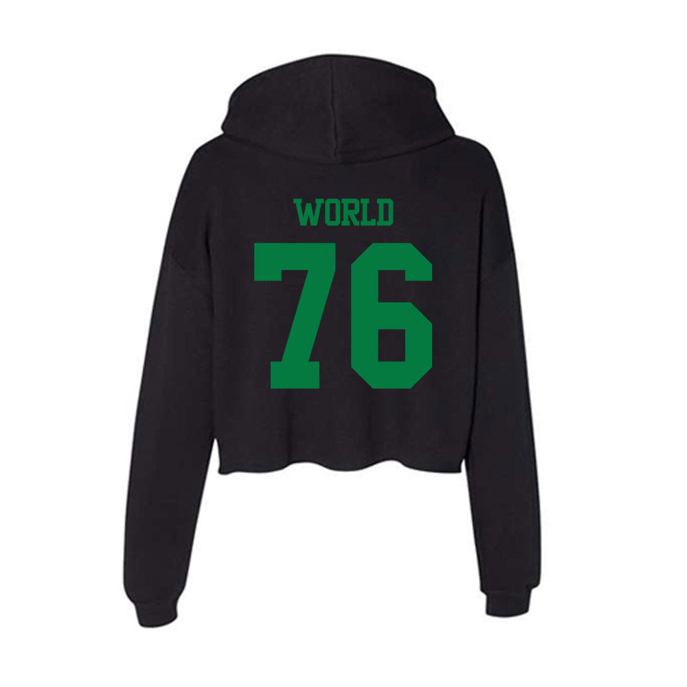 Oregon - NCAA Football : Isaiah World - Women's Crop Fleece Hoodie-1