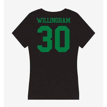 Oregon - NCAA Acrobatics & Tumbling : Morgan Willingham - Women's V-Neck T-Shirt-1